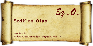 Szűcs Olga névjegykártya